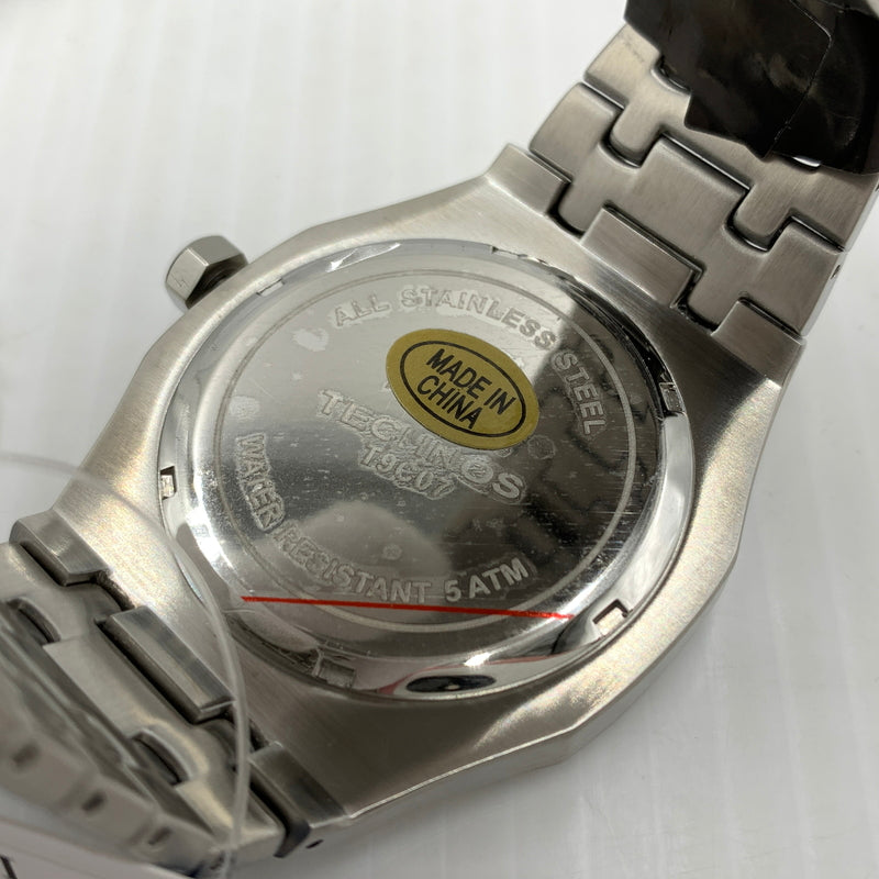 【中古品】【メンズ】 TECHNOS テクノス QUARTZ T9C07SI クォーツ 腕時計 196-260814-yo-07-tei カラー：シルバー/ブルー 万代Net店