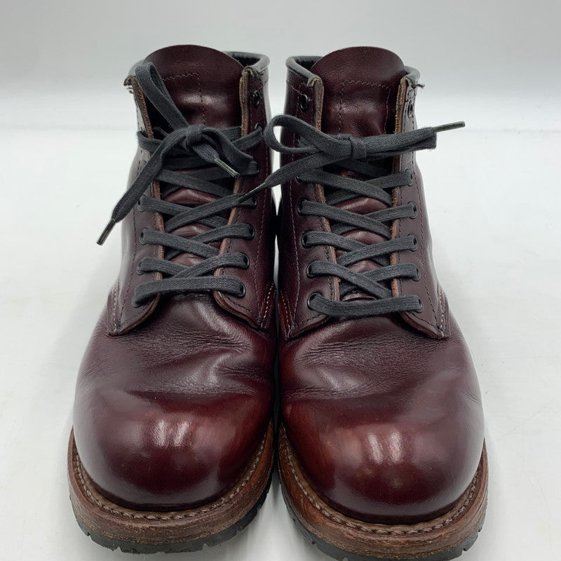 【中古品】【メンズ】 RED WING レッドウィング BECKMAN 9011 ベックマン 靴 ラウンドトゥブーツ ワークブーツ 164-260213-ko-07-tei サイズ：24cm カラー：ブラックチェリー 万代Net店