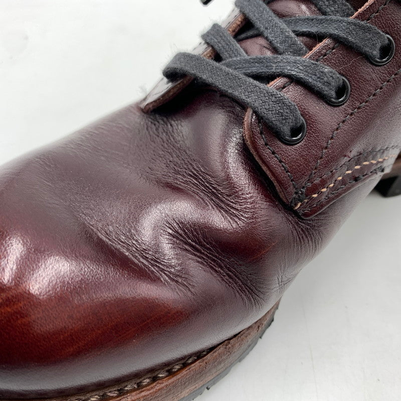 【中古品】【メンズ】 RED WING レッドウィング BECKMAN 9011 ベックマン 靴 ラウンドトゥブーツ ワークブーツ 164-260213-ko-07-tei サイズ：24cm カラー：ブラックチェリー 万代Net店
