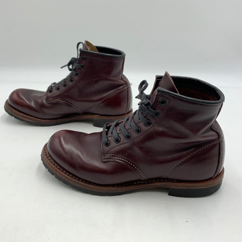 【中古品】【メンズ】 RED WING レッドウィング BECKMAN 9011 ベックマン 靴 ラウンドトゥブーツ ワークブーツ 164-260213-ko-07-tei サイズ：24cm カラー：ブラックチェリー 万代Net店