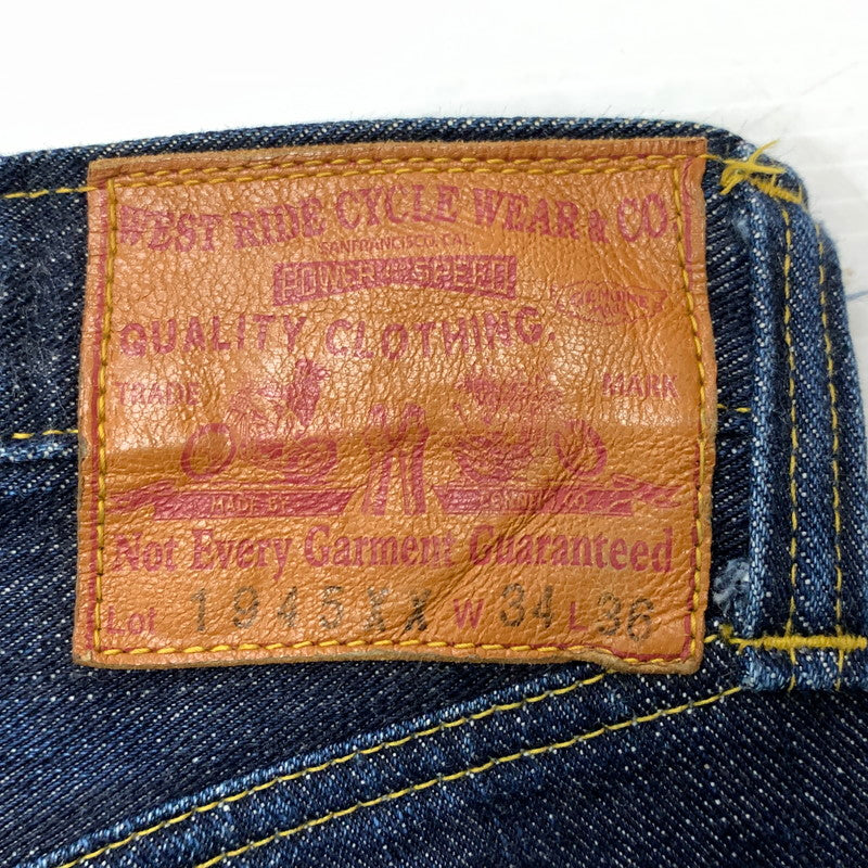 【中古品】【メンズ】 WESTRIDE ウエストライド 1945XX DENIM PNATS デニムパンツ ボトムス ジーンズ 大戦モデル 156-260209-ko-25-tei サイズ：34 カラー：インディゴ 万代Net店