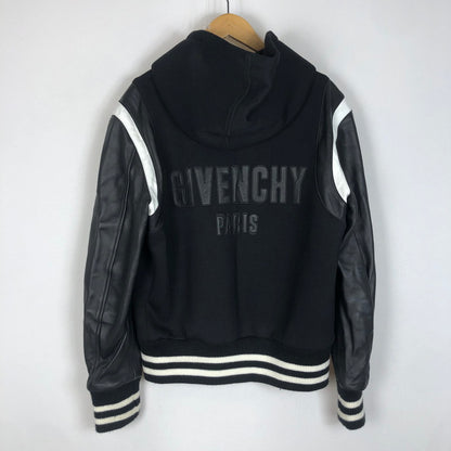 【中古品】【メンズ】 LAMB LEATHER HOODED STADIUM JACKET 17F0302443 ラムレザー フードッド スタジアムジャケット アウター スタジャン 141-260217-ko-16-fuzh サイズ：48 カラー：ブラック 万代Net店