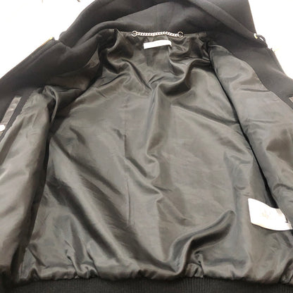 【中古品】【メンズ】 LAMB LEATHER HOODED STADIUM JACKET 17F0302443 ラムレザー フードッド スタジアムジャケット アウター スタジャン 141-260217-ko-16-fuzh サイズ：48 カラー：ブラック 万代Net店