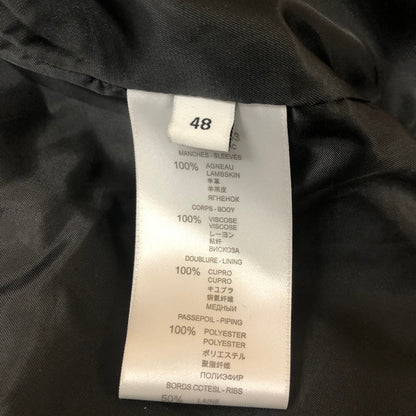 【中古品】【メンズ】 LAMB LEATHER HOODED STADIUM JACKET 17F0302443 ラムレザー フードッド スタジアムジャケット アウター スタジャン 141-260217-ko-16-fuzh サイズ：48 カラー：ブラック 万代Net店