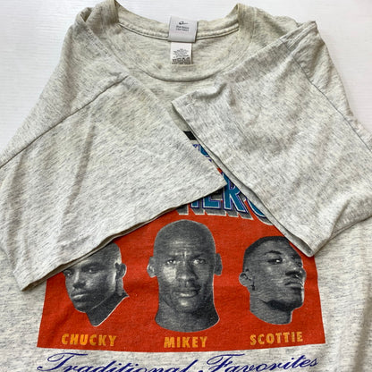 【現状渡し品】【メンズ】 90's HOOP HEROES S/S TEE 90年代 フープ ヒーローズ ショートスリーブ Tシャツ トップス 半袖 148-260209-ko-06-fuzh サイズ：XL カラー：グレー 万代Net店