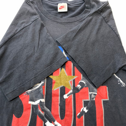 【現状渡し品】【メンズ】 NIKE ナイキ 90's PIPPEN & JORDAN BARCELONA S/S T-SHIRT 90年代 ピッペン＆ジョーダン バルセロナ ショートスリーブ Tシャツ トップス 半袖 148-260209-ko-05-tei サイズ：L カラー：ブラック 万代Net店