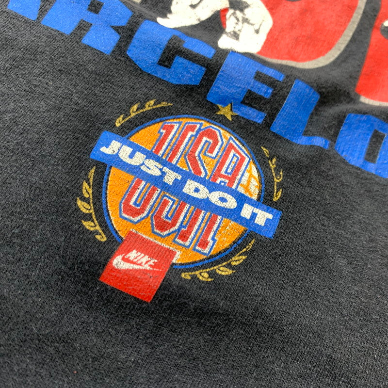 【現状渡し品】【メンズ】 NIKE ナイキ 90's PIPPEN & JORDAN BARCELONA S/S T-SHIRT 90年代 ピッペン＆ジョーダン バルセロナ ショートスリーブ Tシャツ トップス 半袖 148-260209-ko-05-tei サイズ：L カラー：ブラック 万代Net店