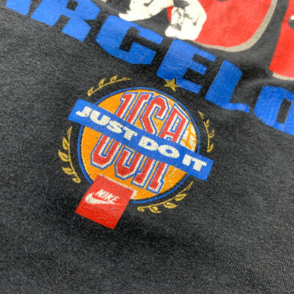 【現状渡し品】【メンズ】 NIKE ナイキ 90's PIPPEN & JORDAN BARCELONA S/S T-SHIRT 90年代 ピッペン＆ジョーダン バルセロナ ショートスリーブ Tシャツ トップス 半袖 148-260209-ko-05-tei サイズ：L カラー：ブラック 万代Net店
