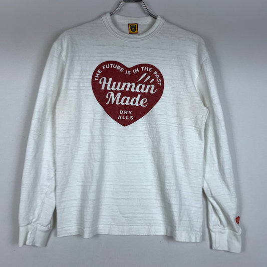 【中古品】【メンズ】 HUMAN MADE ヒューマンメイド 24SS GRAPHIC L/S T-SHIRT HM28CS035 グラフィック ロングスリーブ Tシャツ トップス 長袖 142-260209-ko-03-fuz サイズ：M カラー：ホワイト 万代Net店