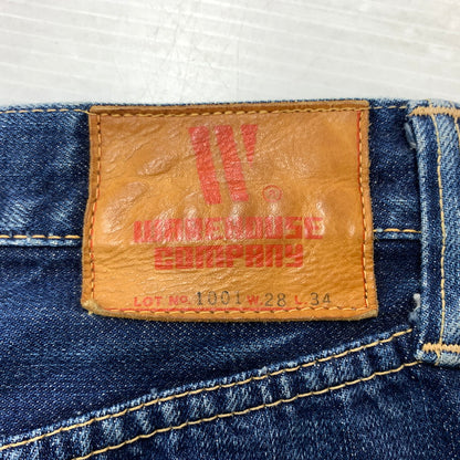 【中古品】【メンズ】 WAREHOUSE ウエアハウス DENIM PANTS LOT1001 デニムパンツ ボトムス ジーンズ フラッグシップ 156-260212-ko-11-tei サイズ：28 カラー：インディゴ 万代Net店