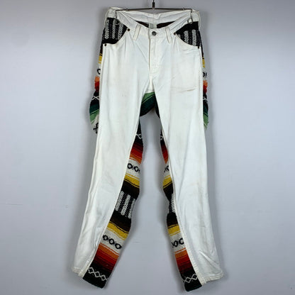 【中古品】【メンズ】 Wrangler ラングラー REMAKE DENIM PANTS リメイク デニムパンツ ボトムス ジーンズ 156-260212-ko-10-tei サイズ：サイズ不明 カラー：ホワイト 万代Net店