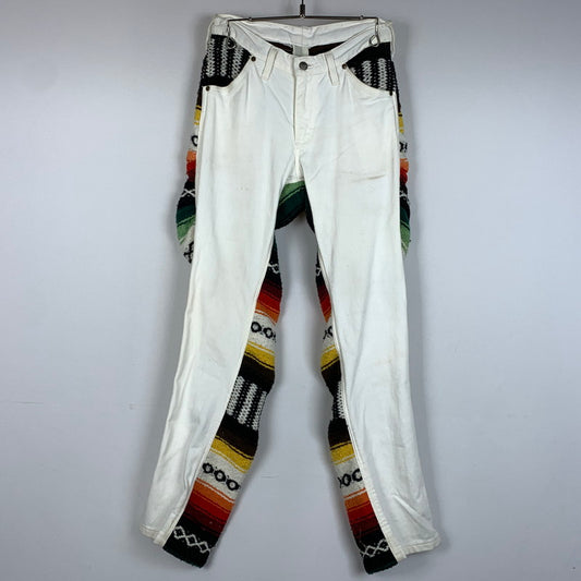 【中古品】【メンズ】 Wrangler ラングラー REMAKE DENIM PANTS リメイク デニムパンツ ボトムス ジーンズ 156-260212-ko-10-tei サイズ：サイズ不明 カラー：ホワイト 万代Net店