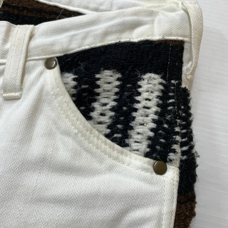 【現状渡し品】【メンズ】 Wrangler ラングラー × A.s.h アッシュ 別注 コラボ REMAKE DENIM PANTS リメイク デニムパンツ ボトムス ジーンズ 156-260818-kk-04-hon サイズ：表記不明 下記参照 カラー：ホワイト 万代Net店