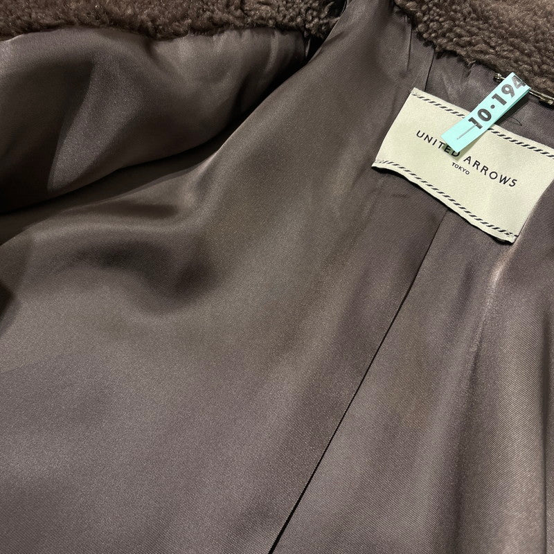 【中古品】【レディース】 UNITED ARROWS ユナイテッドアローズ BOA COAT 1525-199-4141 ボアコート アウター 170-260211-yo-04-tei サイズ：36 カラー：ブラウン 万代Net店