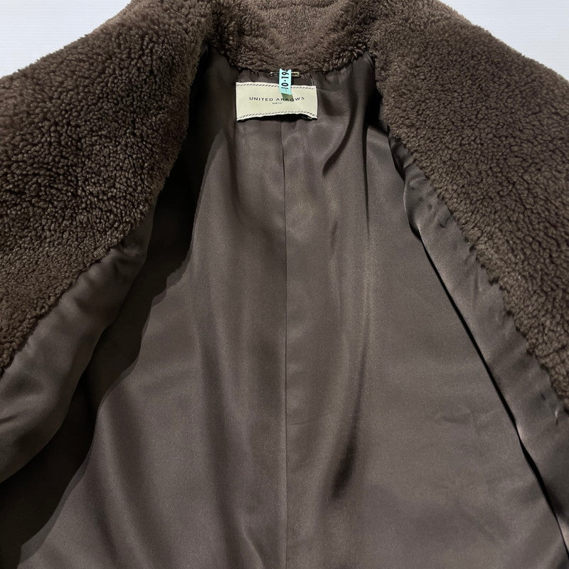 【中古品】【レディース】 UNITED ARROWS ユナイテッドアローズ BOA COAT 1525-199-4141 ボアコート アウター 170-260211-yo-04-tei サイズ：36 カラー：ブラウン 万代Net店