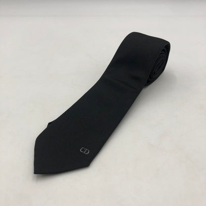 【中古品】【メンズ】 Dior ディオール ロゴ シルク ネクタイ 183-260209-ks-03-tei カラー：ブラック 万代Net店