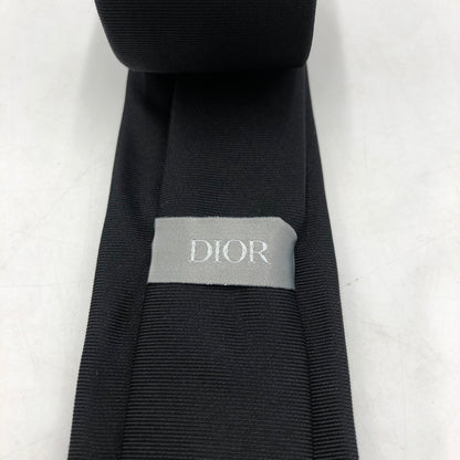 【中古品】【メンズ】 Dior ディオール ロゴ シルク ネクタイ 183-260209-ks-03-tei カラー：ブラック 万代Net店