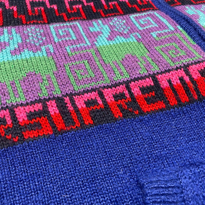 【中古品】【メンズ】 Supreme シュプリーム SUPREME 20AW CHULLO WINDSTOPPER ZIP UP SWEATER GORE-TEX チューロ ウィンドストッパー ジップアップ セーター ゴアテックス ライトアウター ニットジャケット 149-260211-yo-01-fuz サイズ：M カラー：ブルー 万代Net店