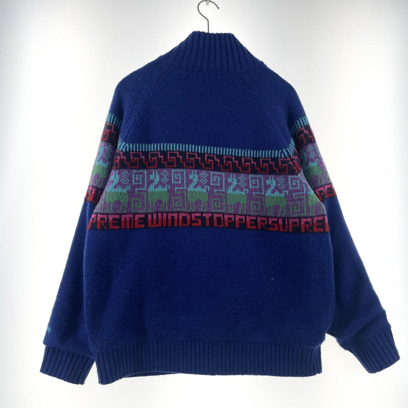 【中古品】【メンズ】 Supreme シュプリーム SUPREME 20AW CHULLO WINDSTOPPER ZIP UP SWEATER GORE-TEX チューロ ウィンドストッパー ジップアップ セーター ゴアテックス ライトアウター ニットジャケット 149-260211-yo-01-fuz サイズ：M カラー：ブルー 万代Net店
