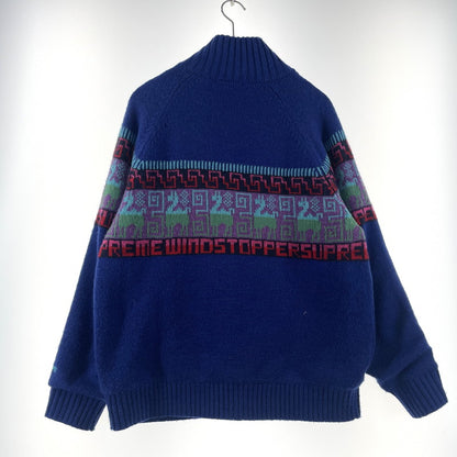 【中古品】【メンズ】 Supreme シュプリーム SUPREME 20AW CHULLO WINDSTOPPER ZIP UP SWEATER GORE-TEX チューロ ウィンドストッパー ジップアップ セーター ゴアテックス ライトアウター ニットジャケット 149-260211-yo-01-fuz サイズ：M カラー：ブルー 万代Net店