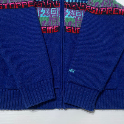 【中古品】【メンズ】 Supreme シュプリーム SUPREME 20AW CHULLO WINDSTOPPER ZIP UP SWEATER GORE-TEX チューロ ウィンドストッパー ジップアップ セーター ゴアテックス ライトアウター ニットジャケット 149-260211-yo-01-fuz サイズ：M カラー：ブルー 万代Net店