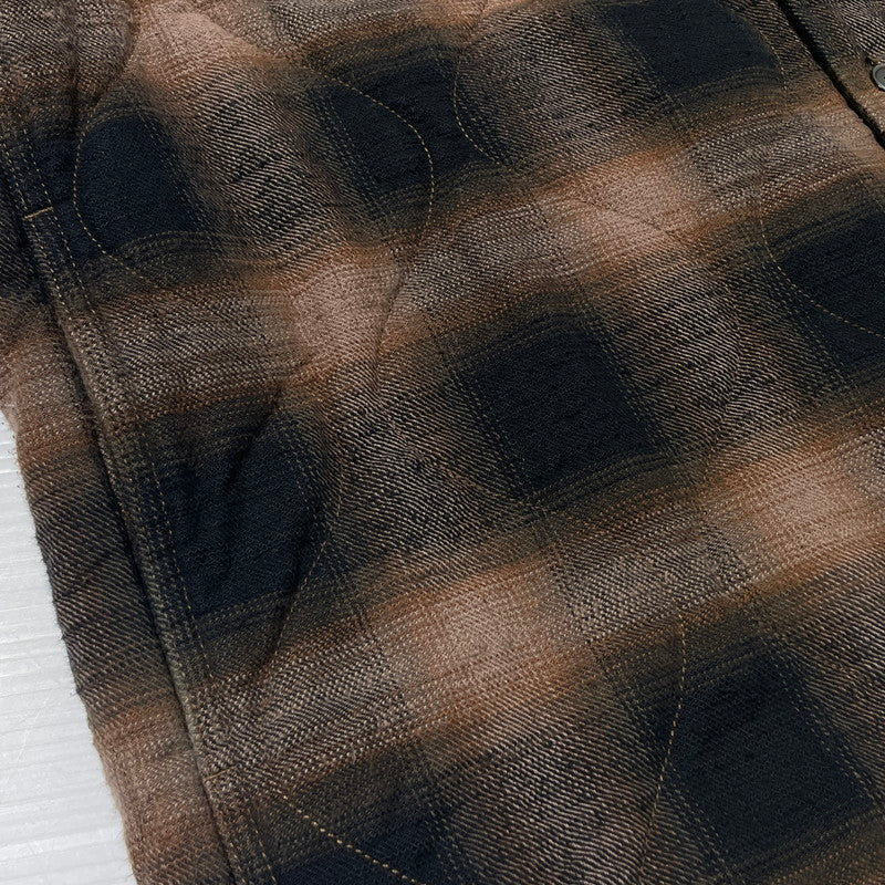 【中古品】【メンズ】 25AW QUILTED PLAID SHIRT JACKET 1110372 キルテッド プレイド シャツジャケット アウター 142-260211-yo-09-fuzh サイズ：S カラー：ブラウン 万代Net店