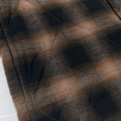 【中古品】【メンズ】 25AW QUILTED PLAID SHIRT JACKET 1110372 キルテッド プレイド シャツジャケット アウター 142-260211-yo-09-fuzh サイズ：S カラー：ブラウン 万代Net店