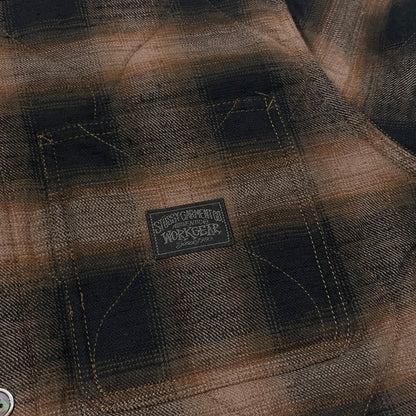 【中古品】【メンズ】 25AW QUILTED PLAID SHIRT JACKET 1110372 キルテッド プレイド シャツジャケット アウター 142-260211-yo-09-fuzh サイズ：S カラー：ブラウン 万代Net店