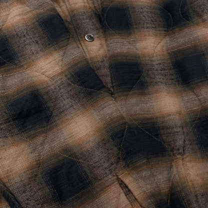【中古品】【メンズ】 25AW QUILTED PLAID SHIRT JACKET 1110372 キルテッド プレイド シャツジャケット アウター 142-260211-yo-09-fuzh サイズ：S カラー：ブラウン 万代Net店
