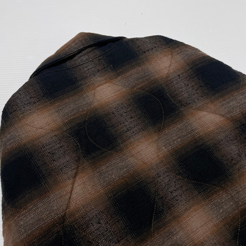 【中古品】【メンズ】 25AW QUILTED PLAID SHIRT JACKET 1110372 キルテッド プレイド シャツジャケット アウター 142-260211-yo-09-fuzh サイズ：S カラー：ブラウン 万代Net店