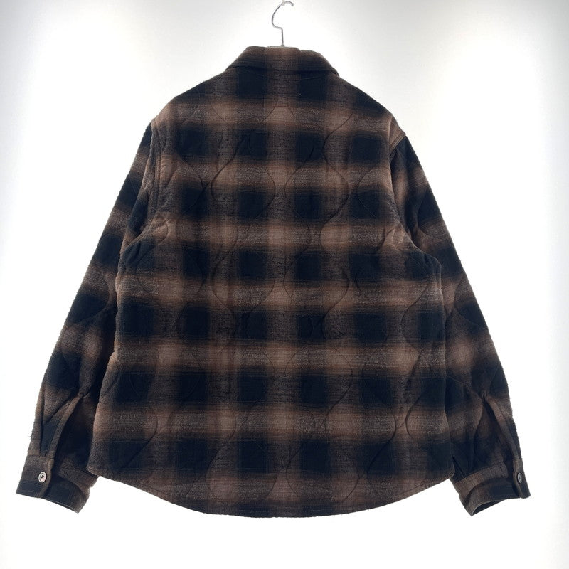 【中古品】【メンズ】 25AW QUILTED PLAID SHIRT JACKET 1110372 キルテッド プレイド シャツジャケット アウター 142-260211-yo-09-fuzh サイズ：S カラー：ブラウン 万代Net店
