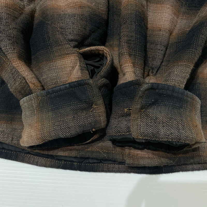 【中古品】【メンズ】 25AW QUILTED PLAID SHIRT JACKET 1110372 キルテッド プレイド シャツジャケット アウター 142-260211-yo-09-fuzh サイズ：S カラー：ブラウン 万代Net店