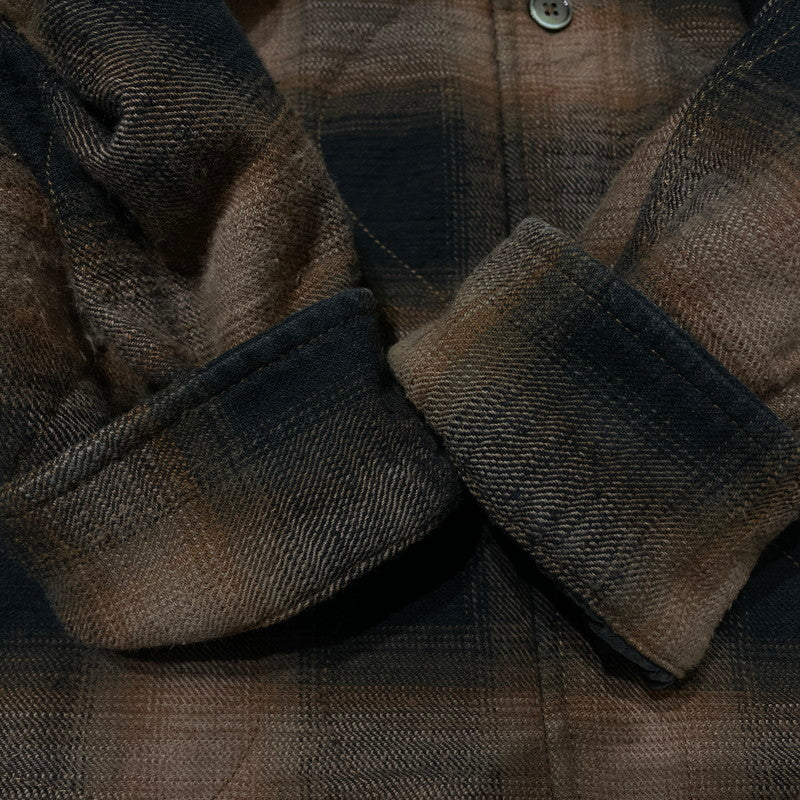 【中古品】【メンズ】 25AW QUILTED PLAID SHIRT JACKET 1110372 キルテッド プレイド シャツジャケット アウター 142-260211-yo-09-fuzh サイズ：S カラー：ブラウン 万代Net店