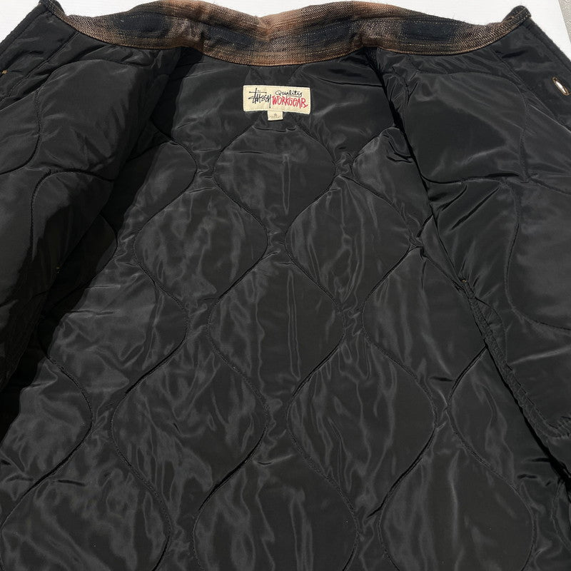 【中古品】【メンズ】 25AW QUILTED PLAID SHIRT JACKET 1110372 キルテッド プレイド シャツジャケット アウター 142-260211-yo-09-fuzh サイズ：S カラー：ブラウン 万代Net店