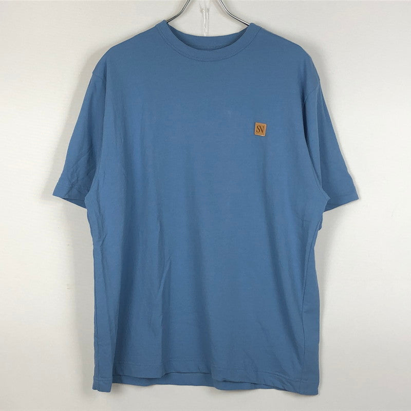 【中古品】【メンズ】 SOPHNET. ソフネット LEATHER PATCH WIDE TEE SPNT-252058 レザー パッチ ワイド Ｔシャツ 半袖 トップス 142-260702-sa-10-tei サイズ：2 カラー：ブルー 万代Net店