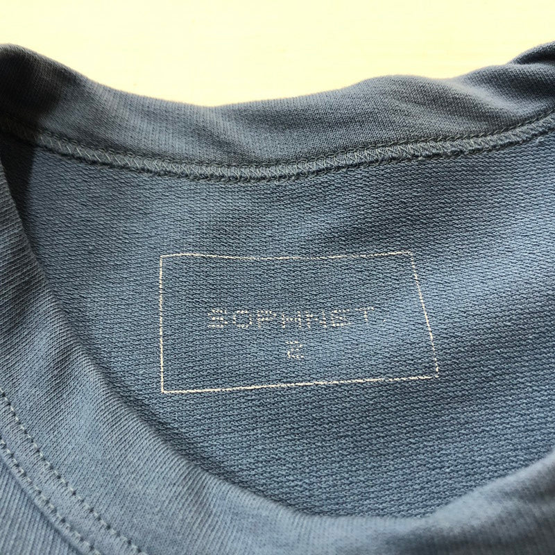 【中古品】【メンズ】 SOPHNET. ソフネット LEATHER PATCH WIDE TEE SPNT-252058 レザー パッチ ワイド Ｔシャツ 半袖 トップス 142-260702-sa-10-tei サイズ：2 カラー：ブルー 万代Net店