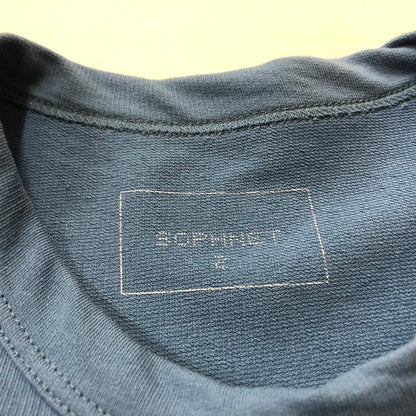 【中古品】【メンズ】 SOPHNET. ソフネット LEATHER PATCH WIDE TEE SPNT-252058 レザー パッチ ワイド Ｔシャツ 半袖 トップス 142-260702-sa-10-tei サイズ：2 カラー：ブルー 万代Net店