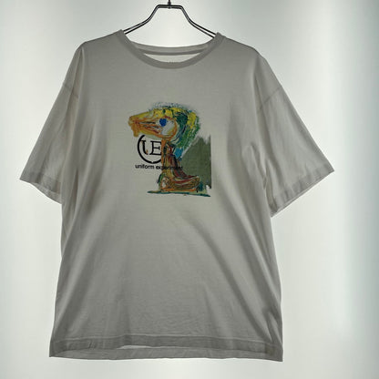 【中古品】【メンズ】 uniform experiment ユニフォームエクスペリメント × ASGER JORN アスガー ヨルン 別注コラボ LANDSCAPE S/S TEE ランドスケープ ショートスリーブTシャツ 半袖トップス 142-260806-ss-01-tei サイズ：2 カラー：ホワイト 万代Net店