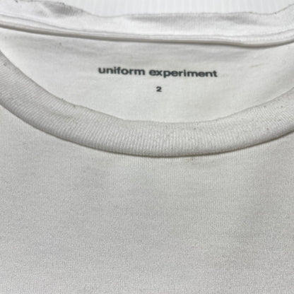 【中古品】【メンズ】 uniform experiment ユニフォームエクスペリメント × ASGER JORN アスガー ヨルン 別注コラボ LANDSCAPE S/S TEE ランドスケープ ショートスリーブTシャツ 半袖トップス 142-260806-ss-01-tei サイズ：2 カラー：ホワイト 万代Net店