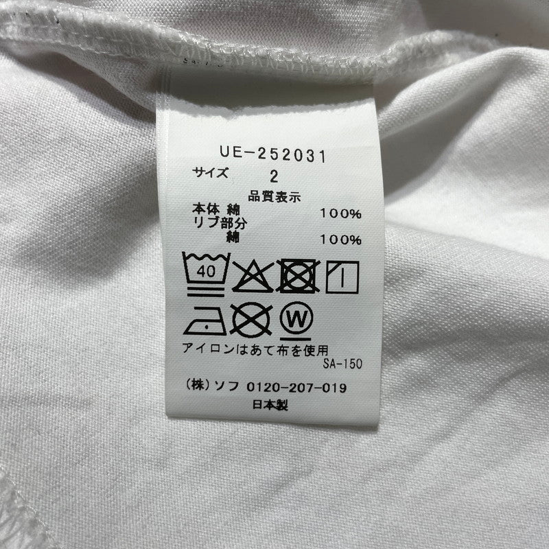 【中古品】【メンズ】 uniform experiment ユニフォームエクスペリメント × ASGER JORN アスガー ヨルン 別注コラボ LANDSCAPE S/S TEE ランドスケープ ショートスリーブTシャツ 半袖トップス 142-260806-ss-01-tei サイズ：2 カラー：ホワイト 万代Net店