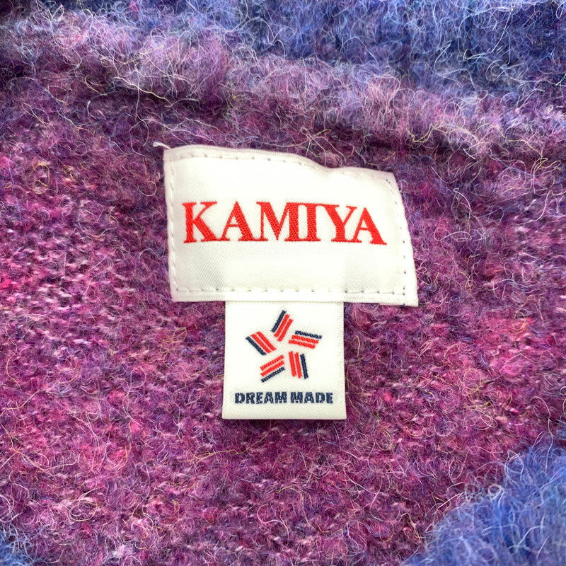 【中古品】【メンズ】 KAMIYA カミヤ DYEING KNIT PULLOVER G13PO049 ダイイング ニット プルオーバー トップス セーター 染め グラデーション 140-260215-ko-12-tei サイズ：L カラー：パープル 万代Net店