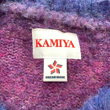 【中古品】【メンズ】 KAMIYA カミヤ DYEING KNIT PULLOVER G13PO049 ダイイング ニット プルオーバー トップス セーター 染め グラデーション 140-260215-ko-12-tei サイズ：L カラー：パープル 万代Net店