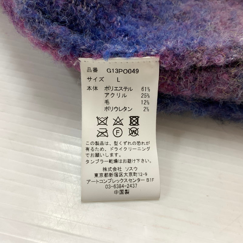 【中古品】【メンズ】 KAMIYA カミヤ DYEING KNIT PULLOVER G13PO049 ダイイング ニット プルオーバー トップス セーター 染め グラデーション 140-260215-ko-12-tei サイズ：L カラー：パープル 万代Net店