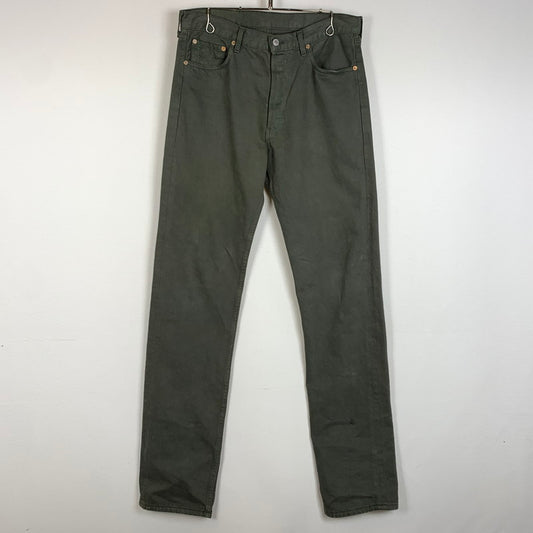 【中古品】【メンズ】 Levi's リーバイス 90's 501 COLOR DENIM MADE IN FRANCE 90年代 カラーデニム ボトムス デニムパンツ ジーンズ フランス製 156-260215-ko-13-tei サイズ：34 カラー：グリーン 万代Net店