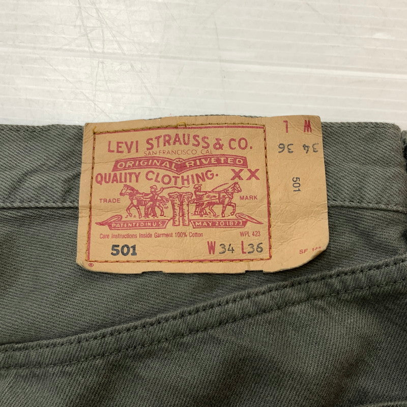 【中古品】【メンズ】 Levi's リーバイス 90's 501 COLOR DENIM MADE IN FRANCE 90年代 カラーデニム ボトムス デニムパンツ ジーンズ フランス製 156-260215-ko-13-tei サイズ：34 カラー：グリーン 万代Net店