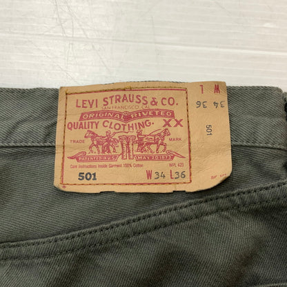 【中古品】【メンズ】 Levi's リーバイス 90's 501 COLOR DENIM MADE IN FRANCE 90年代 カラーデニム ボトムス デニムパンツ ジーンズ フランス製 156-260215-ko-13-tei サイズ：34 カラー：グリーン 万代Net店