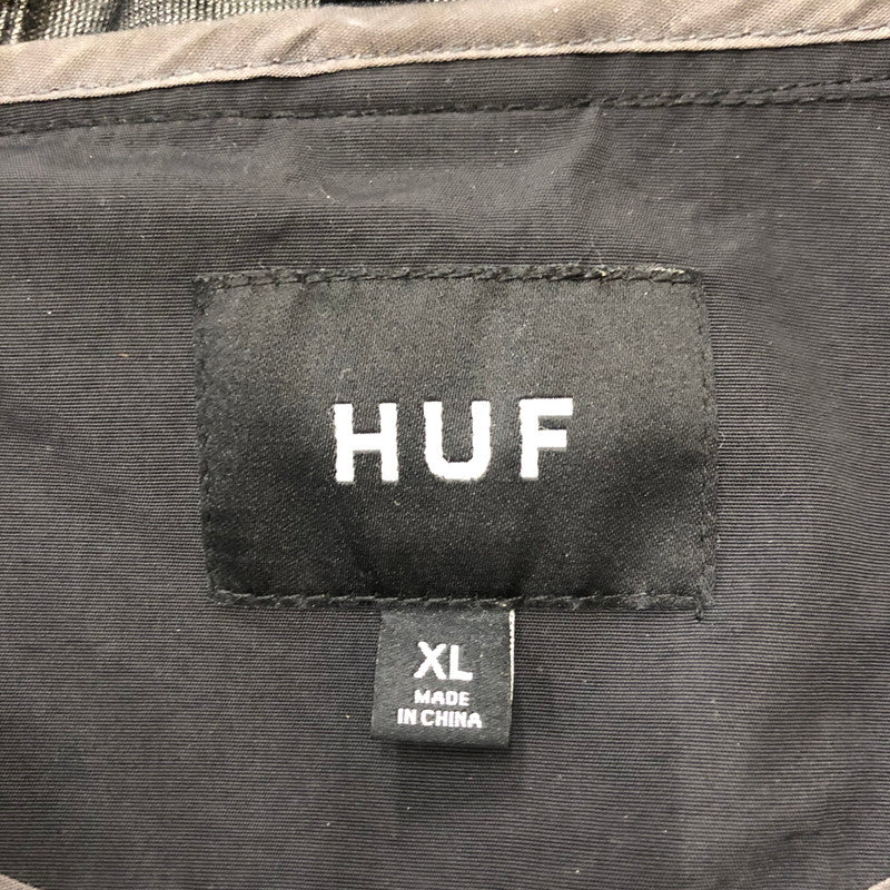 【中古品】【メンズ】 HUF ハフ 23AW GUIDE SHELL JACKET ガイドシェル ジャケット アウター ナイロンジャケット 142-260217-ko-07-tei サイズ：XL カラー：ブラック 万代Net店