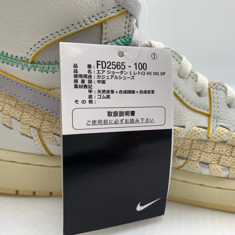 【中古品】【メンズ】 NIKE ナイキ × UNION ユニオン × BBS べフィーズ ビューティー サプライ 別注 コラボ AIR JORDAN 1 HIGH OG SUMMER '96 FD2565-100 エアジョーダン1 ハイ スニーカー 靴 シューズ 160-260711-ko-10-tei サイズ：27.5cm カラー：ホワイトイエロー 万代Net店