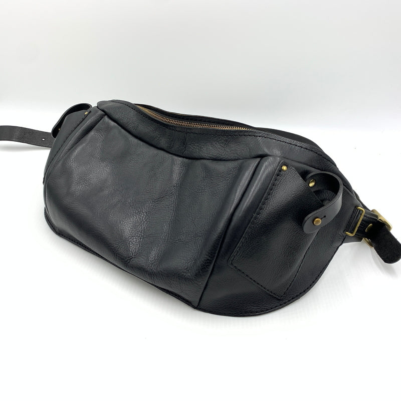 【中古品】【メンズ】 HERZ ヘルツ WAIST SHOULDER BAG ウエスト ショルダーバッグ カバン レザーバッグ ボディバッグ 188-260723-ko-03-tei カラー：ブラック 万代Net店
