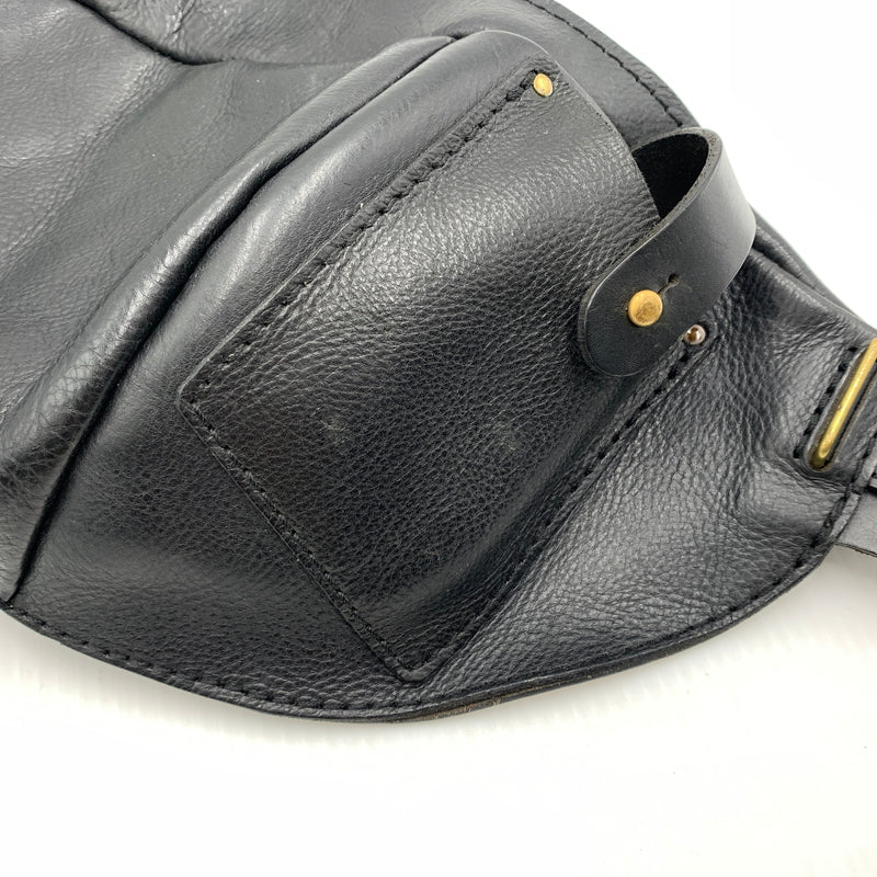 【中古品】【メンズ】 HERZ ヘルツ WAIST SHOULDER BAG ウエスト ショルダーバッグ カバン レザーバッグ ボディバッグ 188-260723-ko-03-tei カラー：ブラック 万代Net店